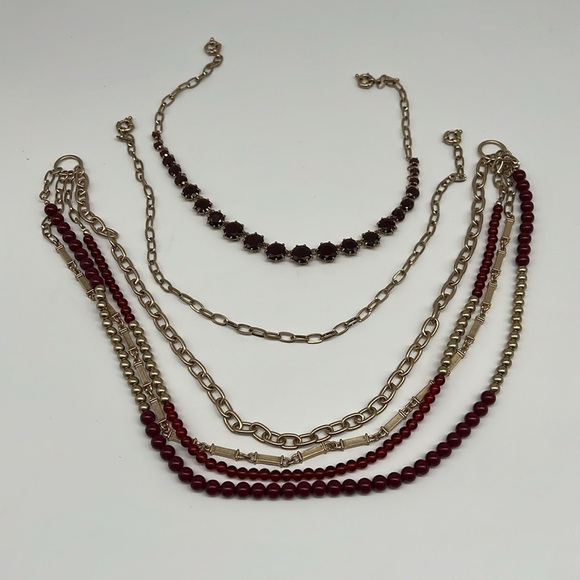 Premier‎ Designs Work It Necklace - Matte Gold Tone Chains Removable Strands - Picture 3 of 5